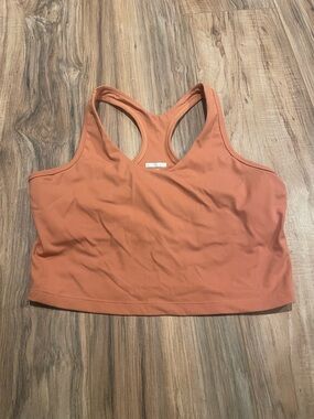 Women's Racerback Sports Bra - Cream Orange